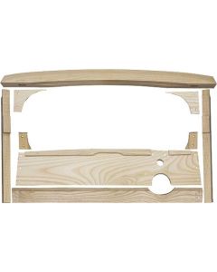Body Wood - Rear Window Wood Assembly - Ford 3 Window Coupe