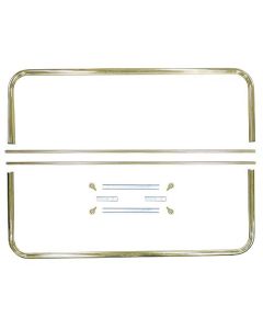 Model T Ford Windshield Frame Kit - Brass Frame - Brass Channel - Upper Frame 41-1/2 X 12-3/4 - Lower Frame 41-1/2 X 14-3/4