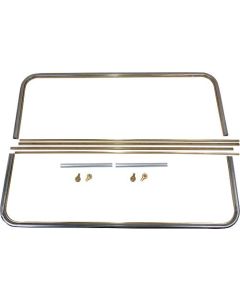 Model T Ford Windshield Frame Kit - Steel Frame - Brass Channel - Upper Frame 41-1/8 X 12-3/4 - Lower Frame 41-1/8 X 14-3/4