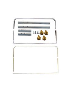 Model T Ford Windshield Frame Kit - Steel Frame - Brass Channel - Upper Frame 39-1/8 X 10 - Lower Frame 39-1/8 X 12-1/8