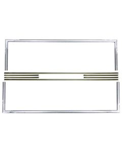 Model T Ford Windshield Frame Kit - Steel Frame - Brass Channel - Upper Frame 37-1/8 X 10-3/16 - Lower Frame 39-9/16 X 10-3/16