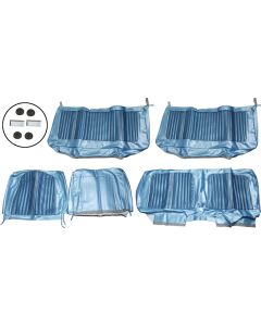 Seat Covers - Front & Rear Bench Seats - Galaxie 500 2-Door Sedan, 2-tone Turquoise/Aqua (L-1991 & L-1934)
