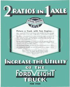 Sales Brochure, Columbia, 1934 Ford Car