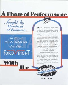 Sales Brochure, Columbia Dual Ratio 2 Speed Axle, 1934 FordTrucks