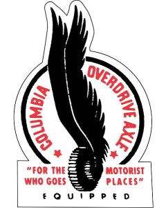 Decal, Columbia Overdrive Axle Equipped