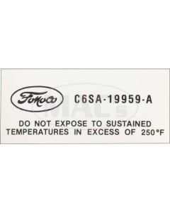 Thunderbird A/C Dryer Decal, 1966