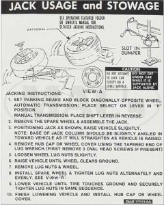 1976 Jack Instruction Decal