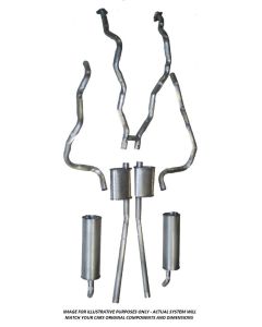 1964-1965 Ford Thunderbird Exhaust System, With Resonators