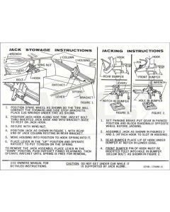 1967 Ford Thunderbird Jack Instructions