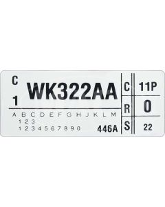 1978 Ford Thunderbird 302 AT Engine Code Decal
