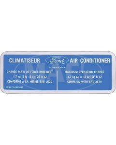 1979 Ford Thunderbird A/C Charge Decal