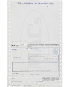 1979 Ford Thunderbird Window Sticker