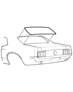 1969-1970 Mustang Hardtop Rear Window Glass