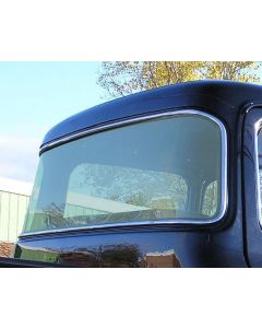 Rear glass, big back curved glass laminated - 1956 Ford Truck, F-series - Green tint