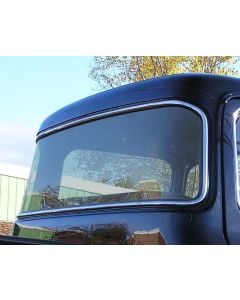 Rear glass, big back curved glass laminated - 1956 Ford Truck, F-series - Light grey, light smoke