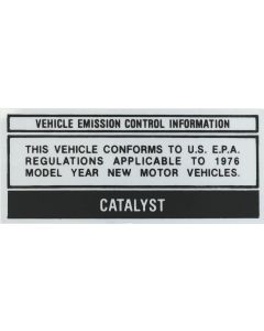 Vehicle Emission Confirm Decal, Ranchero, Torino, 1976