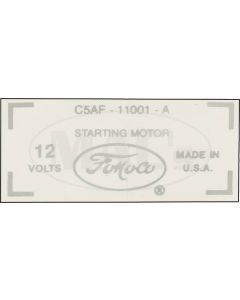 Starter Decal, Big Block, 1965  1966, Comet, 1965-1966