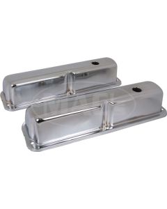 Ford Valve Covers, Small Block, Smooth Polished Aluminum, 1962-1979