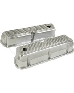 Ford Small Block Tall Finned Polished Aluminum Valve Covers