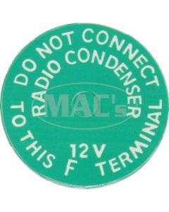 56/64 GENERATOR WARNING TAG