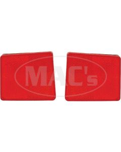 1968 Fairlane-Torino Fastback Red Rear Sidemarker Light Lenses, Pair