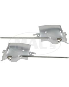 1969-1970 Mustang Convertible Sun Visor Bracket Assemblies with Rods, Pair