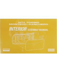 Assembly Manual, Interior, Montego, Ranchero, Torino, 1972