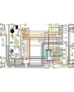 Ford Ranchero & Torino Color Laminated Wiring Diagram, 1970-1973