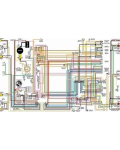 Ford Galaxie Color Laminated Wiring Diagram, 1962-1971