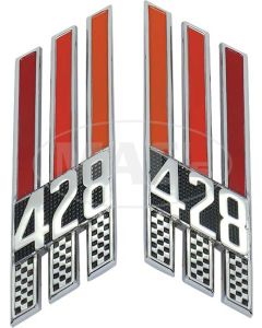 1967 Galaxie 428 Fender Emblems, Pair