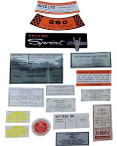 Decal Kit, Convertible - 351-2V - AC, Fairlane, Torino, 1970