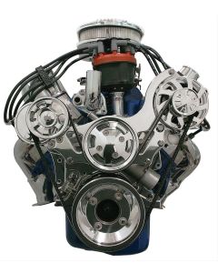Tru Trac Serpentine System, Polished, Small Block Ford,Without Power Steering & Without Air Conditioning
