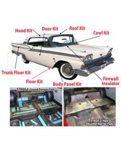 Acoustishield Kit, Convertible, Fairlane, 1957-1958