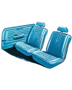 Fairlane, Torino, Front Bucket & Rear Seat Cover Set, Convertible, 1969