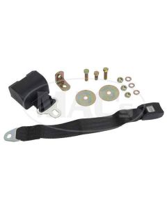 1962-76 Ford Fairlane & Torino Retractable Black Seat Belt, Bench Without Shoulder Strap
