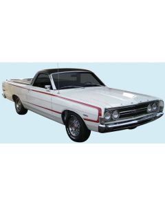 Ford Ranchero Bodyside "C" Stripe Kit, Non-Reflective, 1968