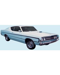 Body Side ''C'' Stripe Kit, 1969, Fairlane, Torino, 1969