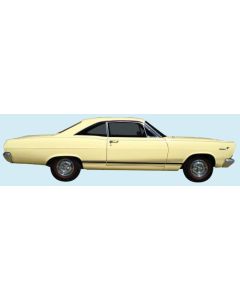Side Stripe Decal Kit, Lower Body, Mercury Montego Cyclone, 1968