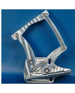 Ford Falcon Billet Aluminum Hood Hinges, Machine Finish, 1964-1965