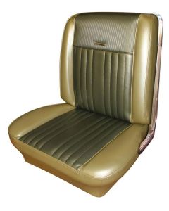 Ford Bucket Seat Upholstery, Two-Tone, Front, Pair, Vinyl, Hardtop, Sedan, Falcon, Ranchero, 1966-1967