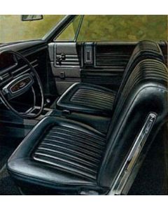 Ford Bucket Seat Upholstery, Set, Front & Rear, Vinyl, Fastback, Galaxie, 1968