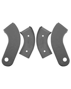 Ford Bucket Seat Hinge Covers, Inners & Outers, Black, Set, Falcon, Galaxie, Thunderbird, Comet, 1961-1965