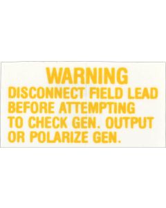 Voltage Regulator Warning Decal, Falcon, Fairlane, Galaxie,Ranchero, 1962-1969