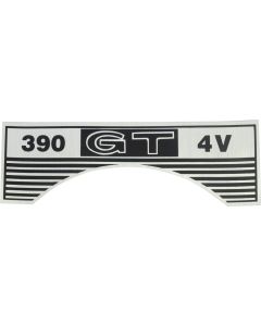 67 390 GT AIR CLEANER DECAL