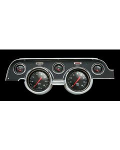 1967-1968 Mustang Classic Instruments Hot Rod Style 5-Gauge Set with Black or White Background, Includes Dash Bezel