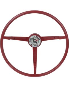 1964 Mustang 3-Spoke Steering Wheel for Cars with Generator, Red