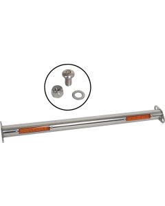 Front Spreader Bar, Straight, With LED Signals, Polished Stainless Steel, 1932