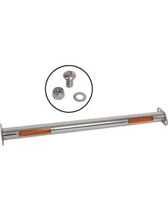 Front Spreader Bar, Straight, With LED Signals, Polished Stainless Steel, 1932