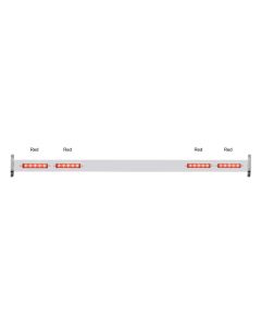 Rear Spreader Bar, With Red LED Lights, Polished Stainless Steel, 1932