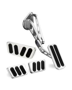 1964-1970 Mustang Lokar Billet Aluminum Pedal Set with Brushed/Polished Finish